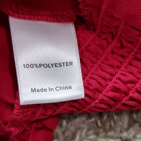 Allison Joy Raspberry Pink Satin Pull-Over Blouse - Picture 5 of 6